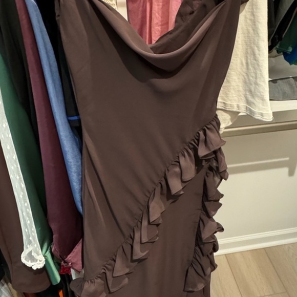 HOUSE OF CB Ariela Ruffle Side Slit Gown - Picture 3 of 5